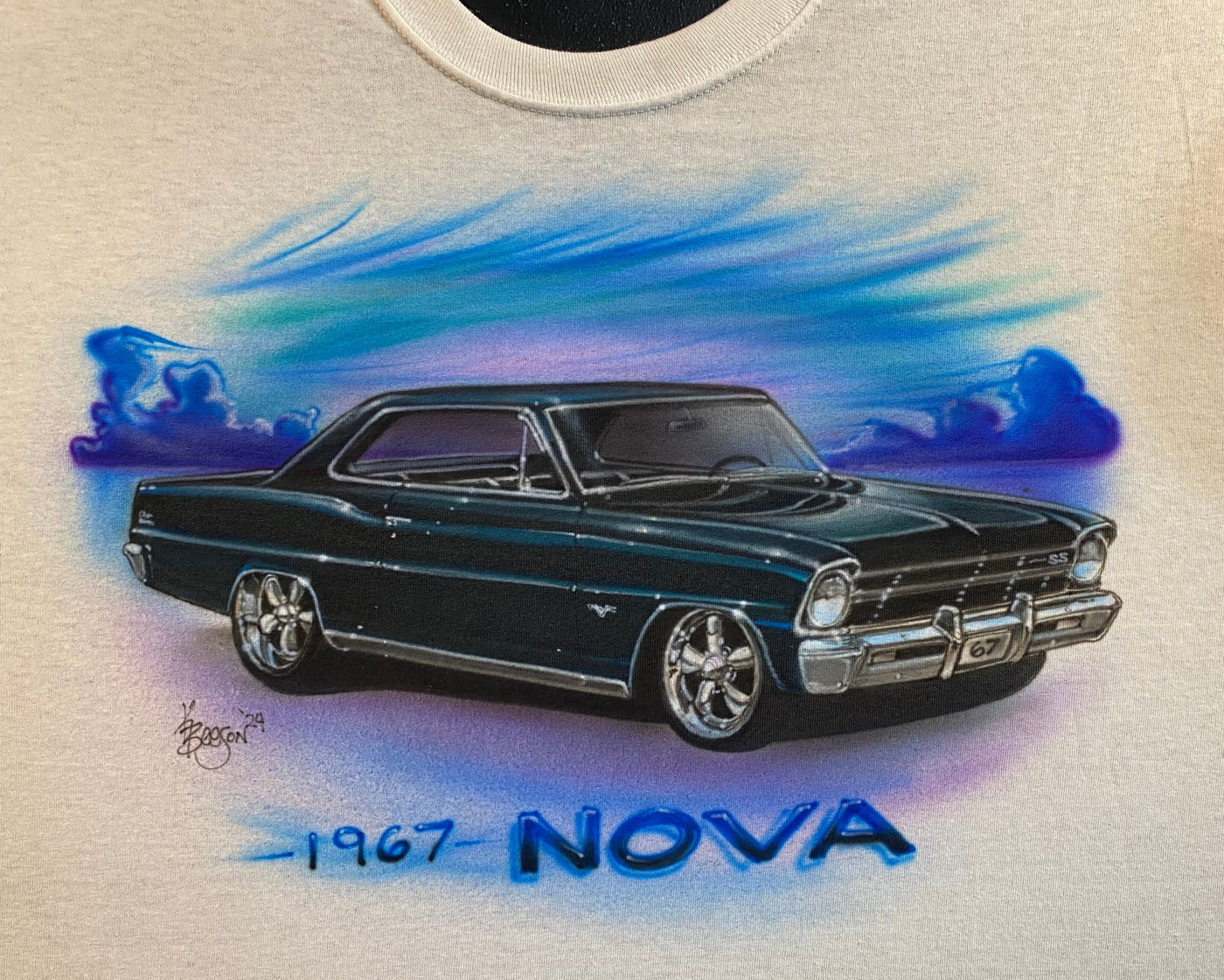 1967 Chevy Nova - Airbrushed T-
shirt 