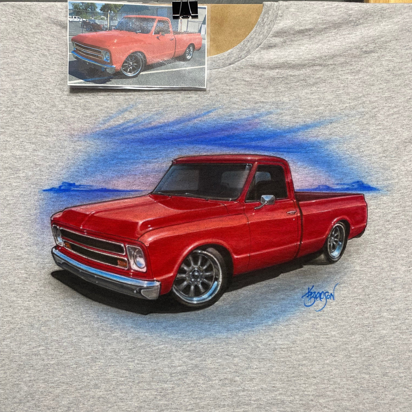 Custom Airbrushed Automotive T-Shirt from your Photo